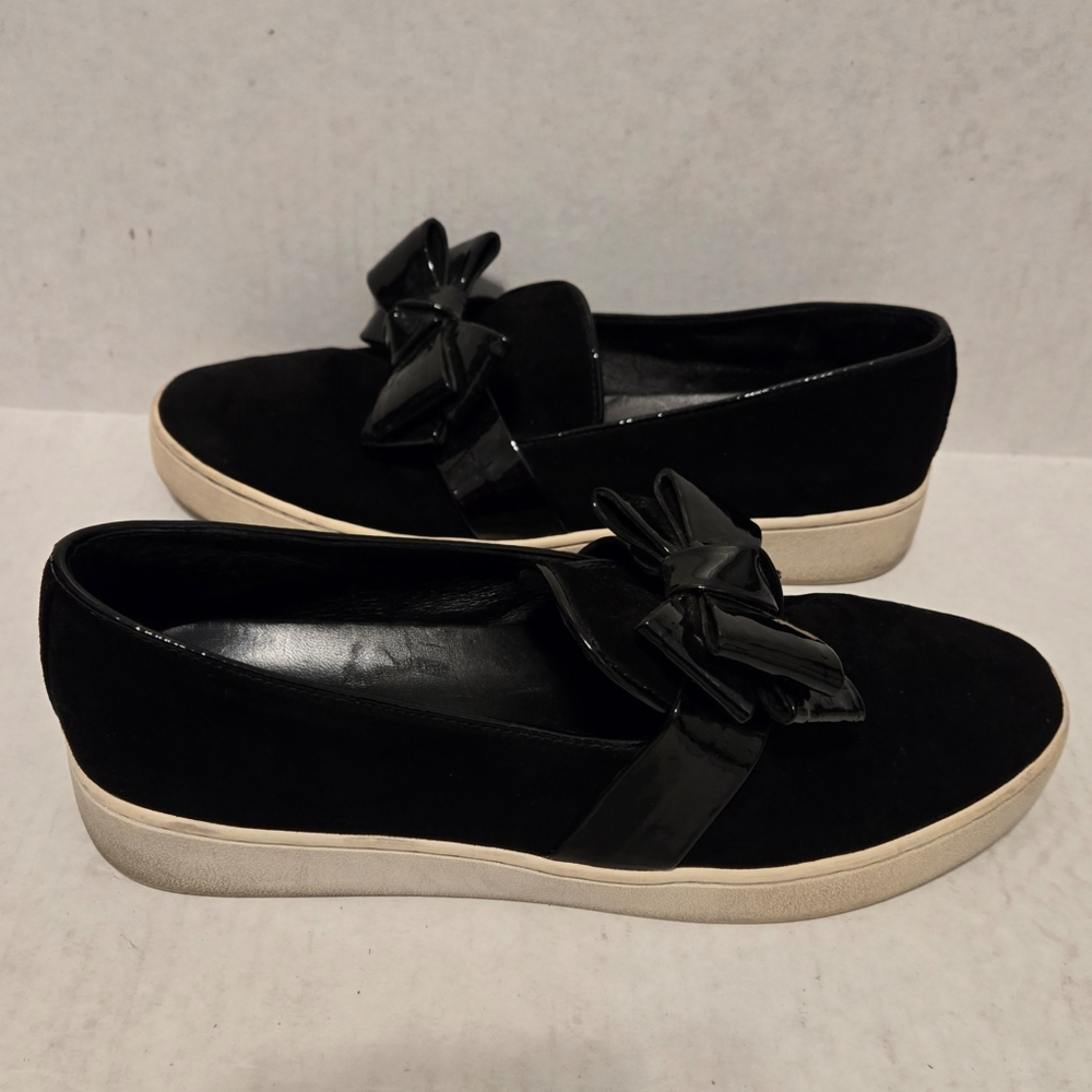MICHAEL KORS - BLACK SUEDE SLIP ON SNEAKERS